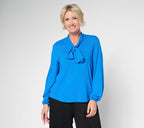 Pull-Over Jersey Bow Blouse
