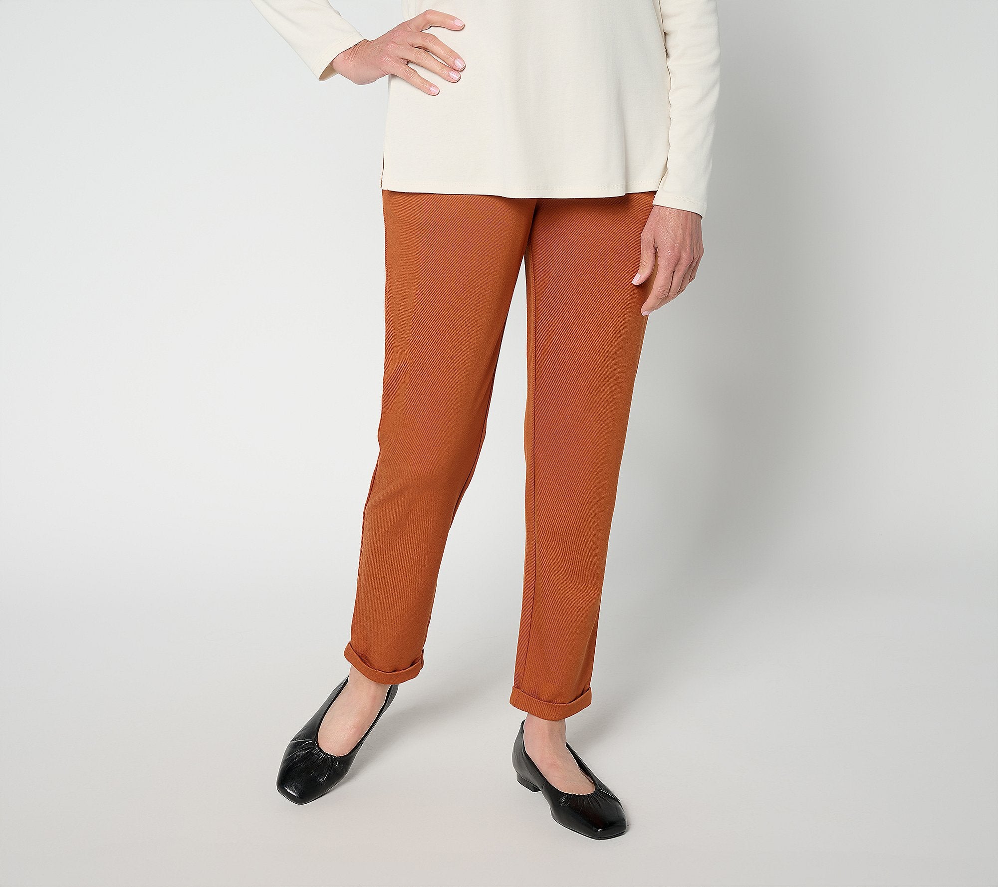 Knit Twill Tapered Ankle Pant