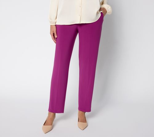 GRAVER Susan Graver Petite LK Luxe Ava Slim-Leg