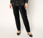 Weekend Knit Corduroy Straight Leg Pant - Black
