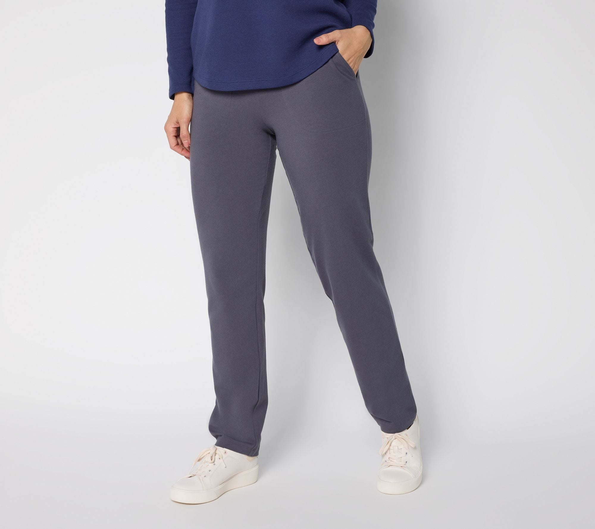 Duo Stretch Straight Leg Pants - Charcoal Grey