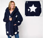 Sherpa Embroidered Hooded Lounger