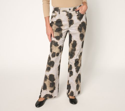 City Flare Jeans- Cheetah