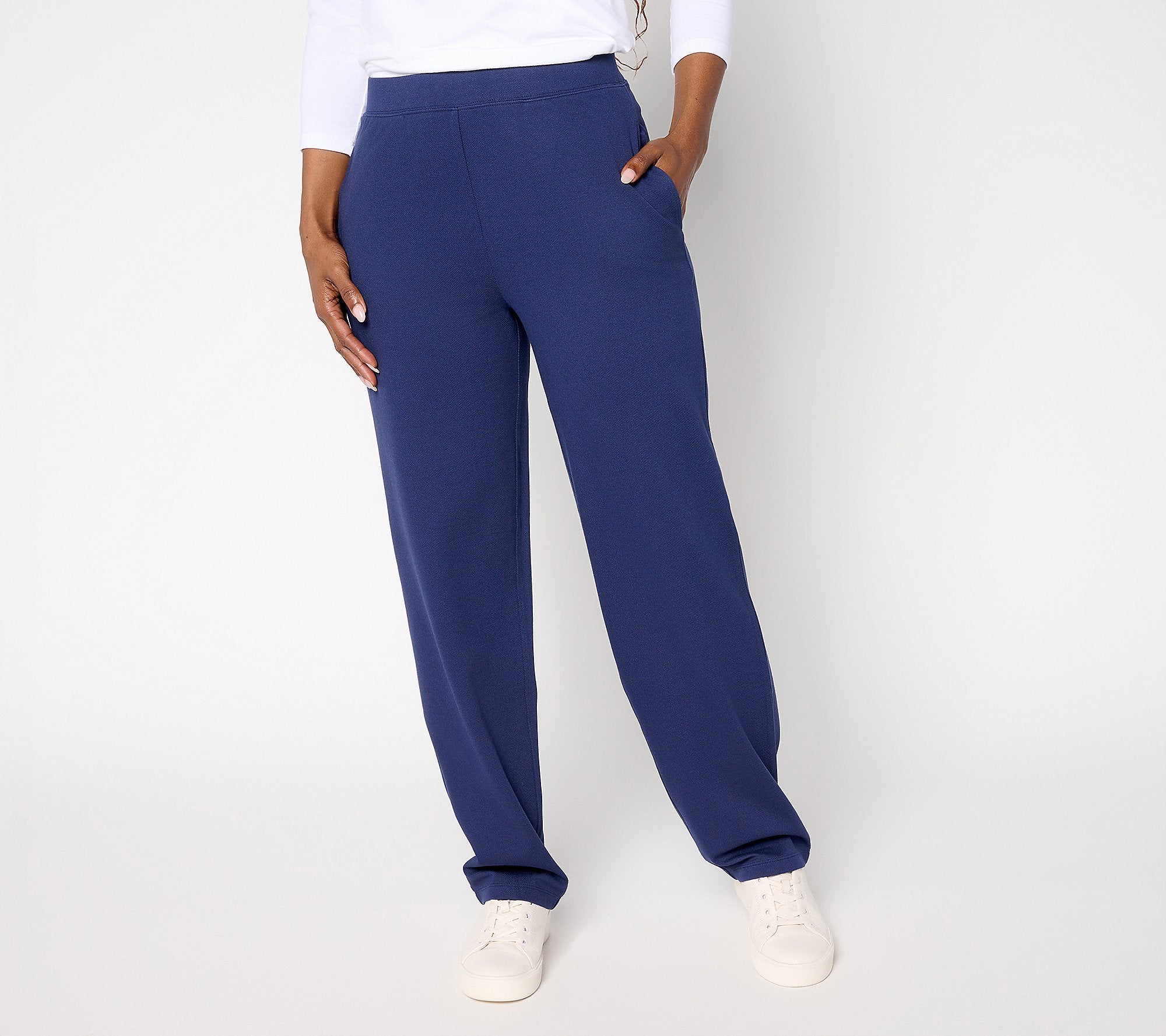 Knit Twill Straight Leg Pull-On Pant