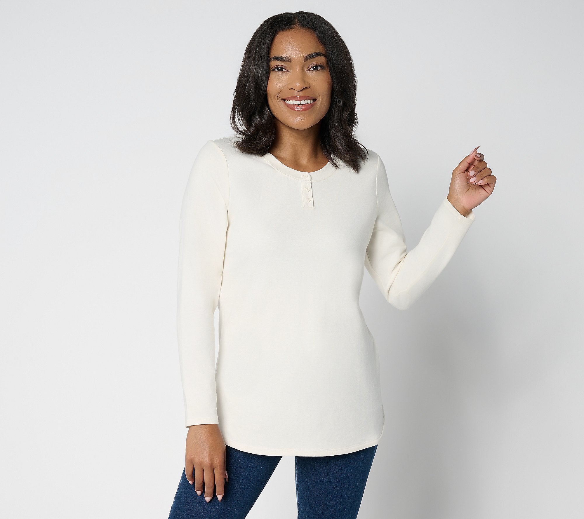 Perfect Jersey Henley Tunic