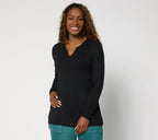 Modern Soul x Anybody Soothing Knit Jersey Tunic w/ Support System - Black