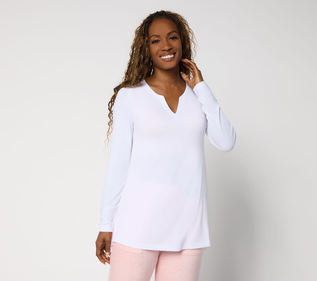Modern Soul x Anybody Soothing Knit Jersey Tunic w/ Support System - White