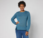 Layered Hem Side Slit Sweater