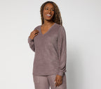 Modern Soul x Anybody Comfort Soul Knit Fleece Top w/ Support System - Dark Taupe