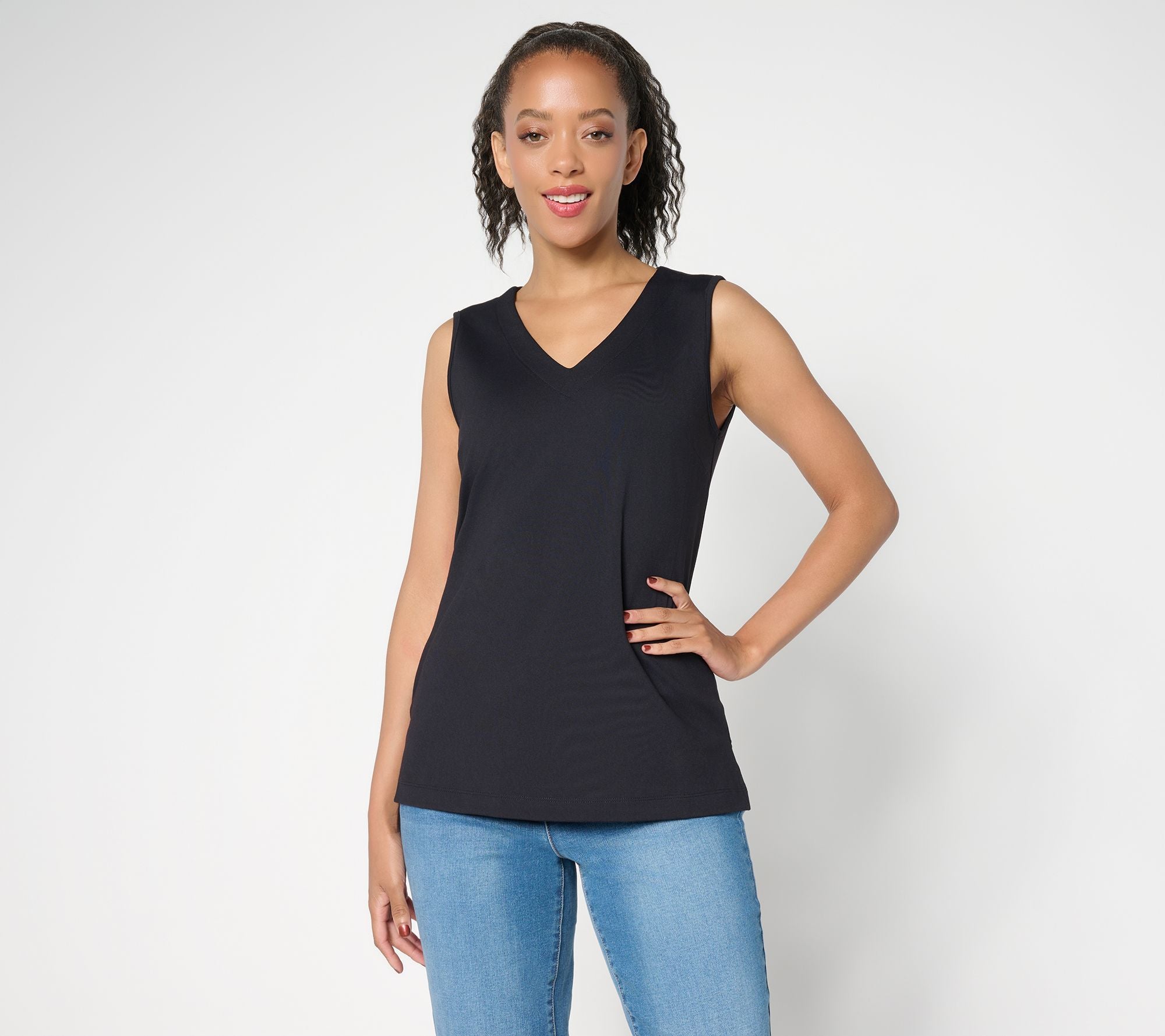 Smooth Criminal V-Neck Tank Top - Black