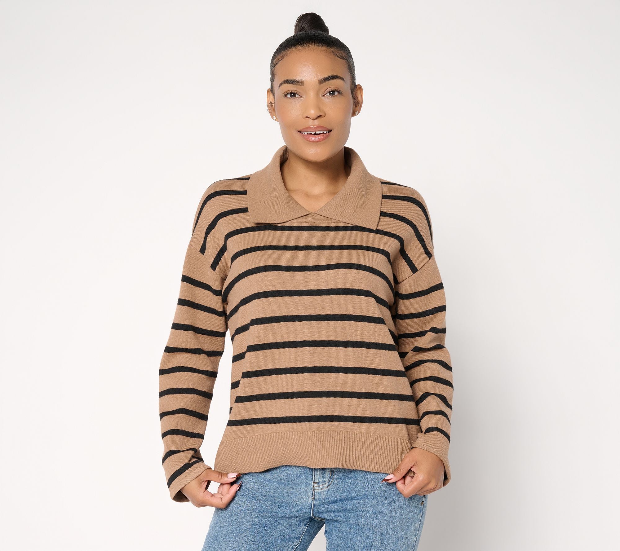 Miles Hi-Low Sweater - Cocoa Creme