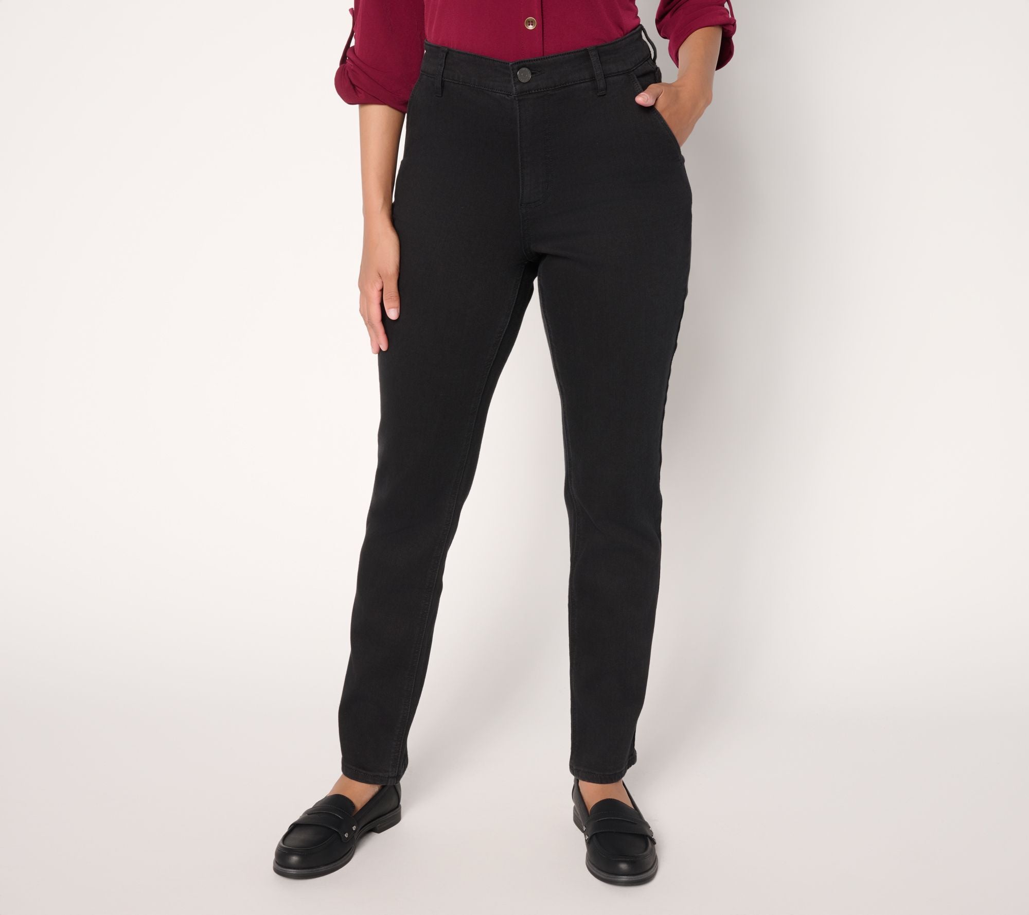 Warm Touch Straight Leg Jean - Black