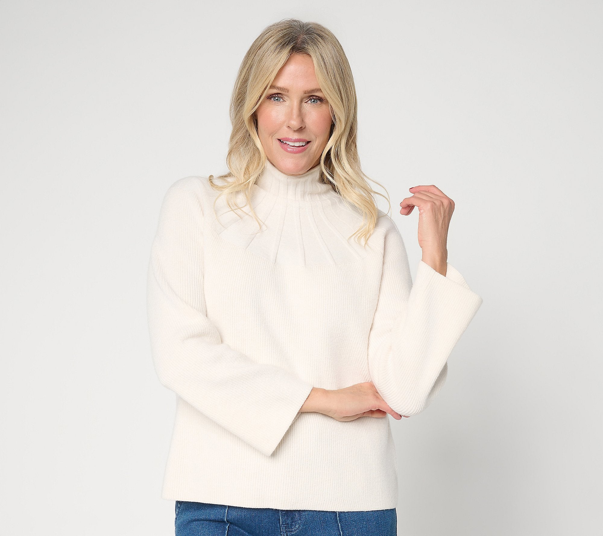 Mock Neck Raglan Sleeve Sweater