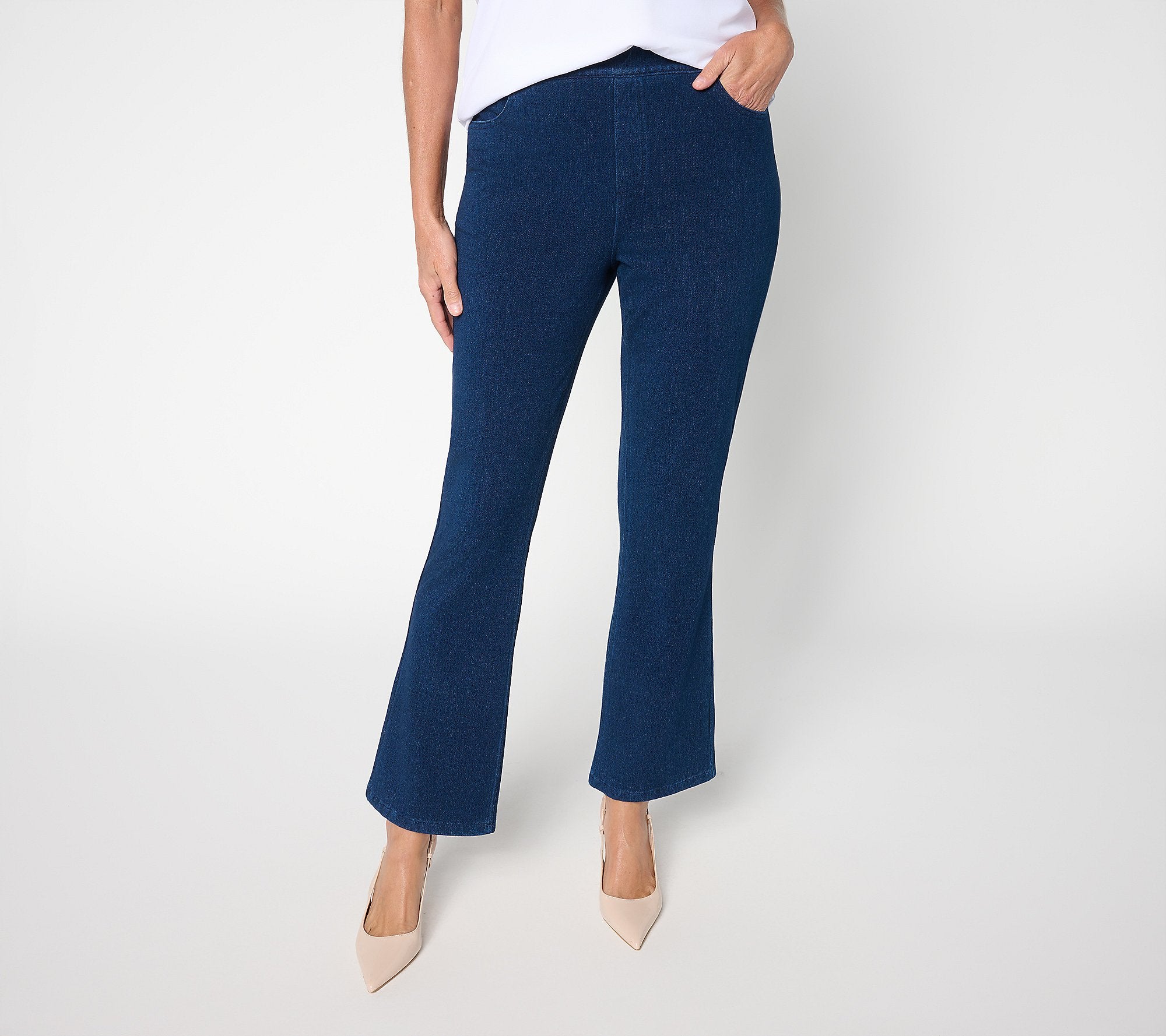 Cool Touch Denim Boot Cut Pants- Indigo