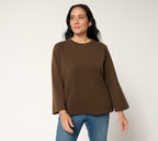 Signature Comfort Stretch Boxy Modern Top - Demitasse