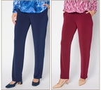 Essentials Set of 2 Liquid Knit Pants - Garnet/Navy