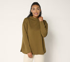 Signature Comfort Stretch Modern Funnel Neck Top
