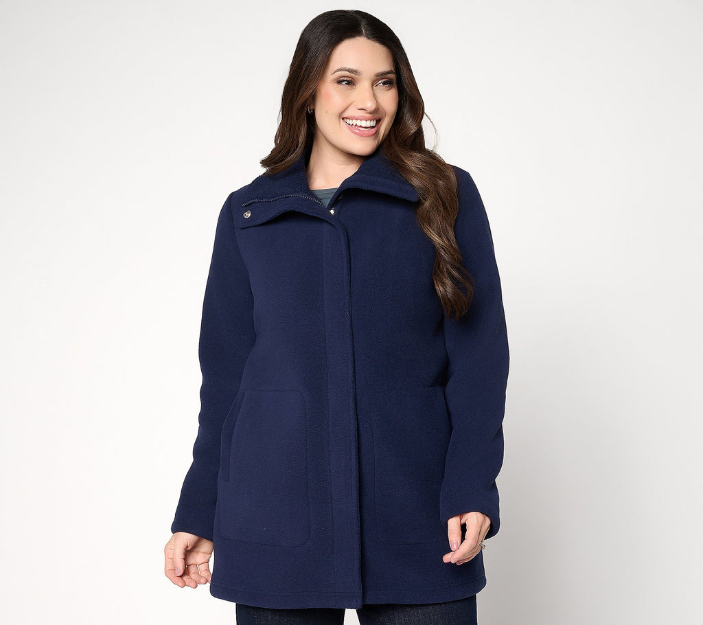 Fleece Bonded Sherpa Jacket with 2-Way Zip