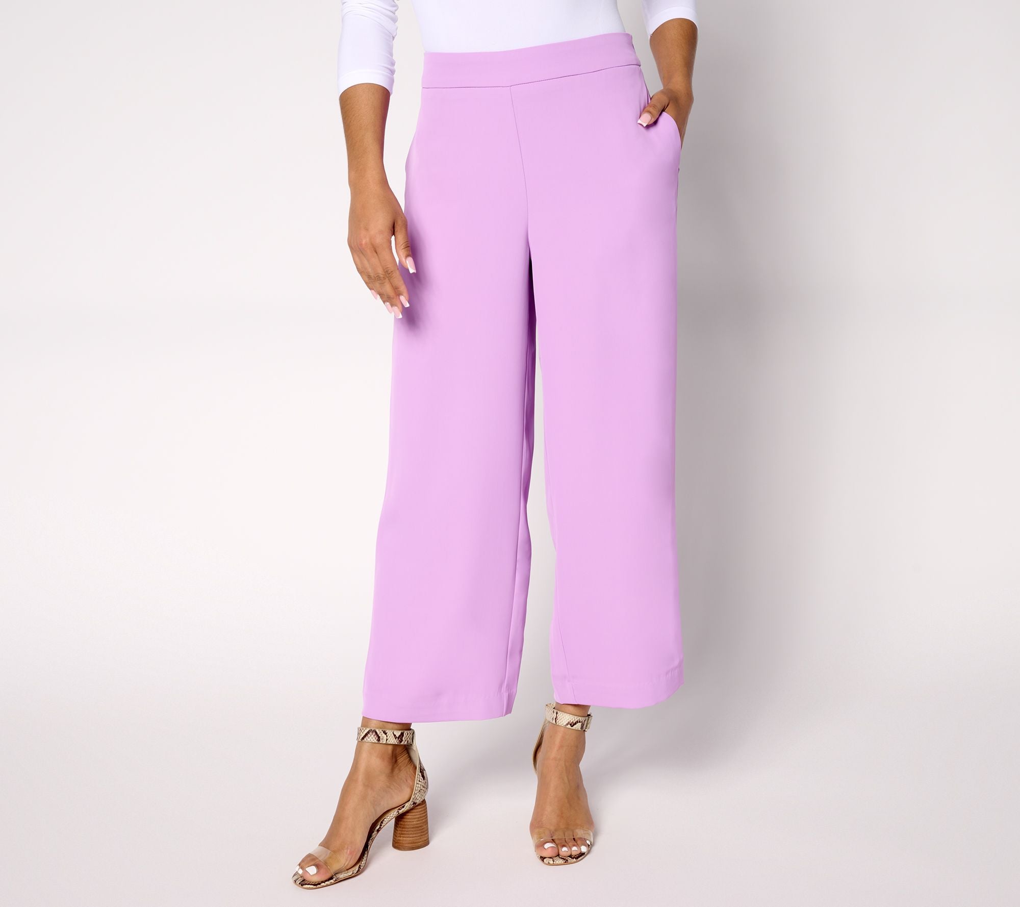 Cropped Pull On Stretch Pant