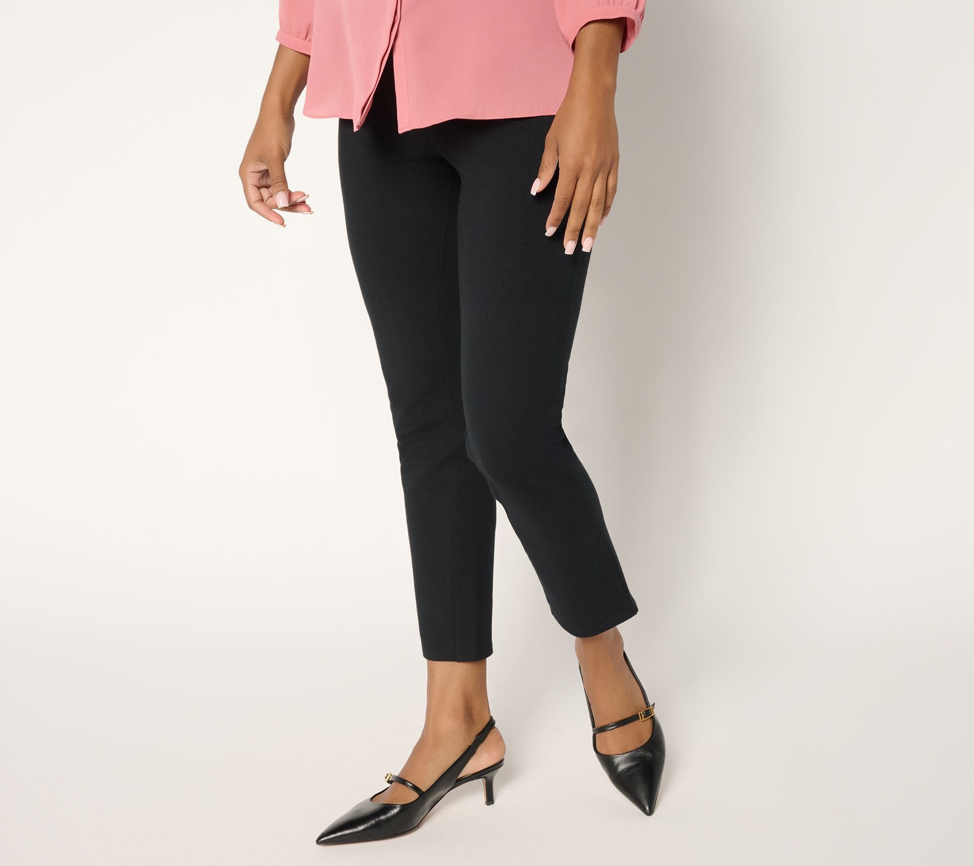 86/14 Slim Leg Ankle Pants - Black