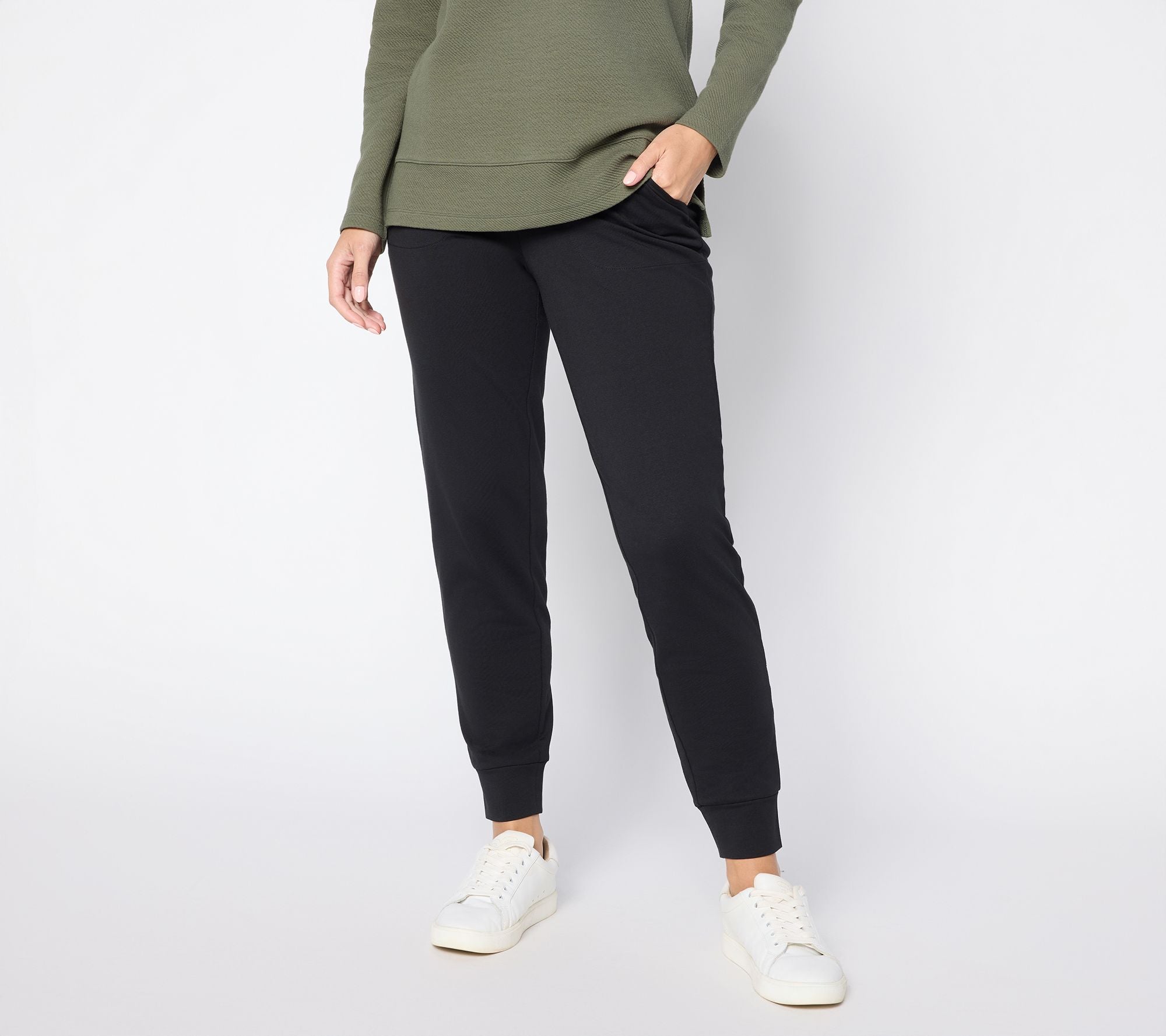 EasyWear French Terry Ankle Jogger - Black
