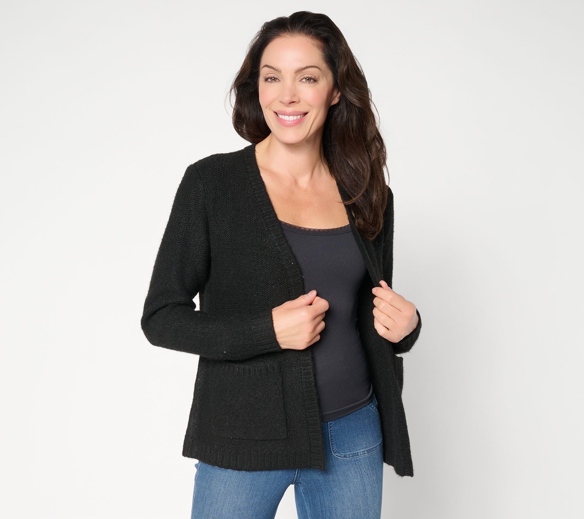 Jingle Belles by Kim Gravel Sugarplum Sparkle Cardigan - Black