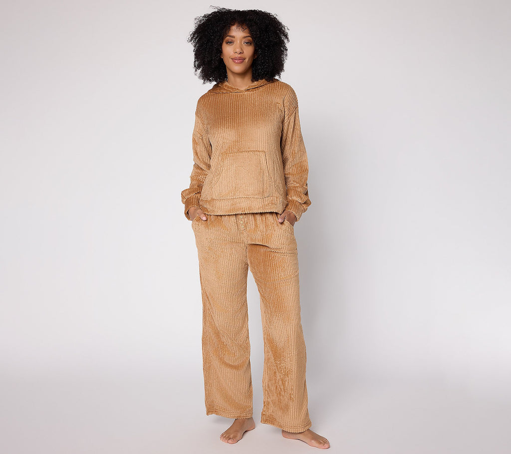 Silky Velour Hooded Lounge Set