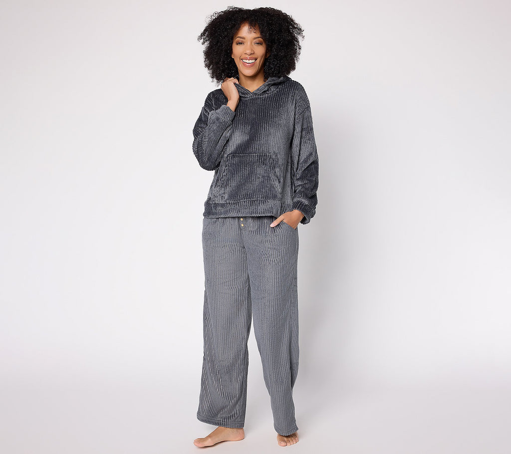 Silky Velour Hooded Lounge Set