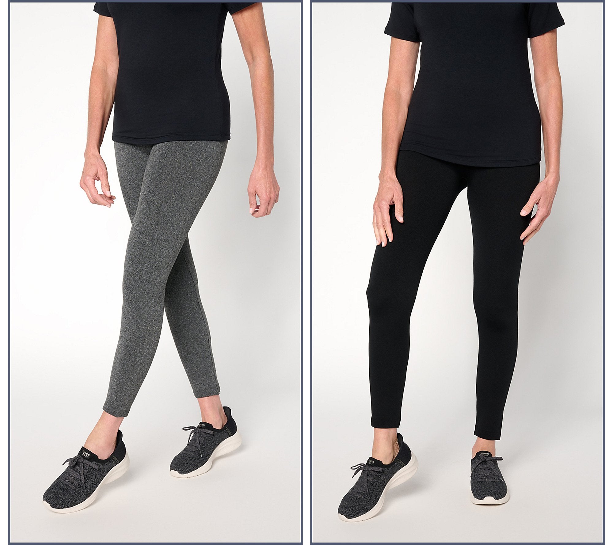 Set of 2 Fleece Lined Leggings