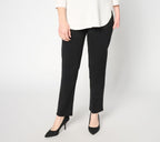 Weekend Cotton Ponte Straight Leg Pant - Black