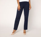 Weekend Cotton Ponte Straight Leg Pant - Navy