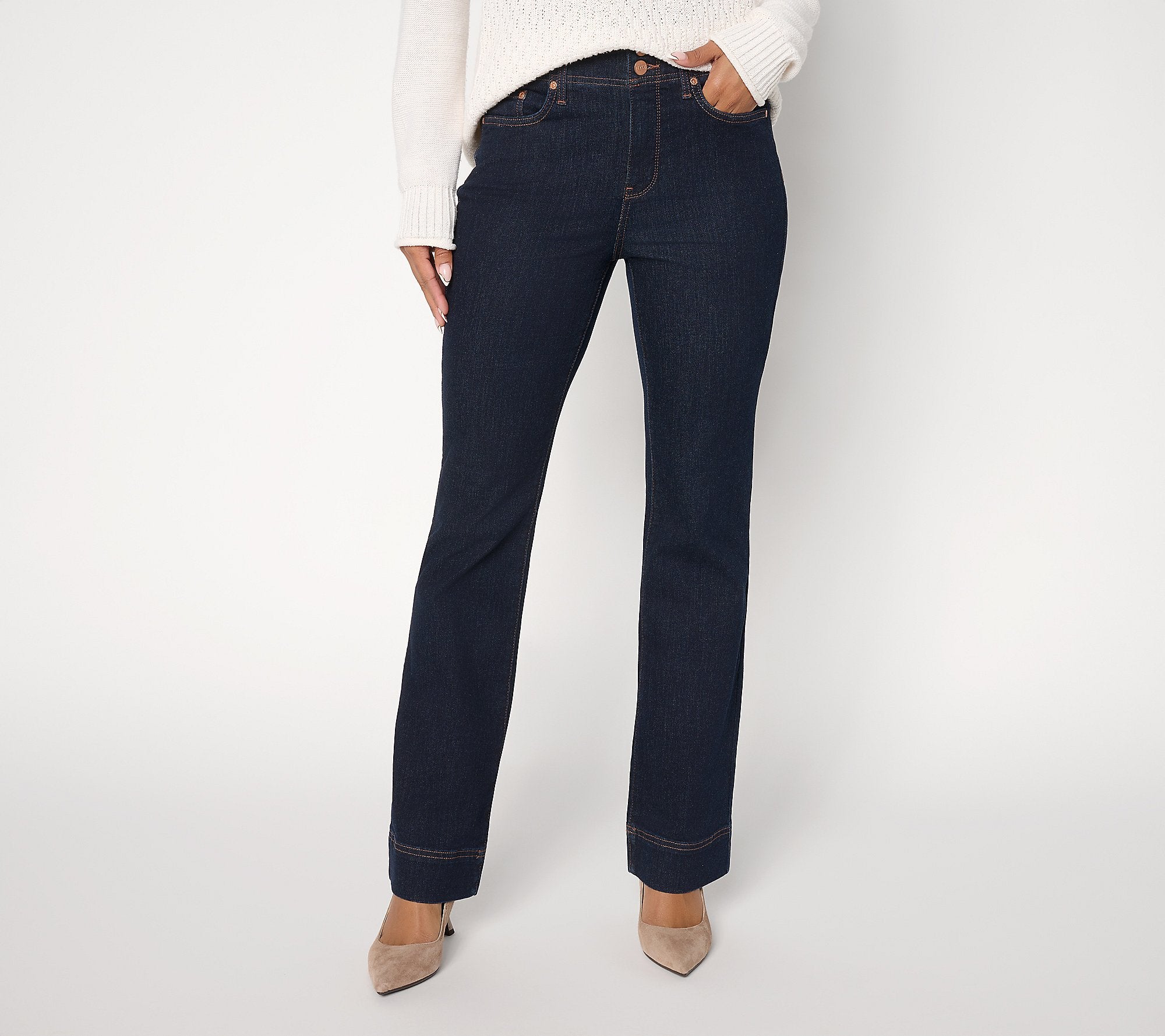 NYDJ Reg Barbara Bootcut Double Button Full