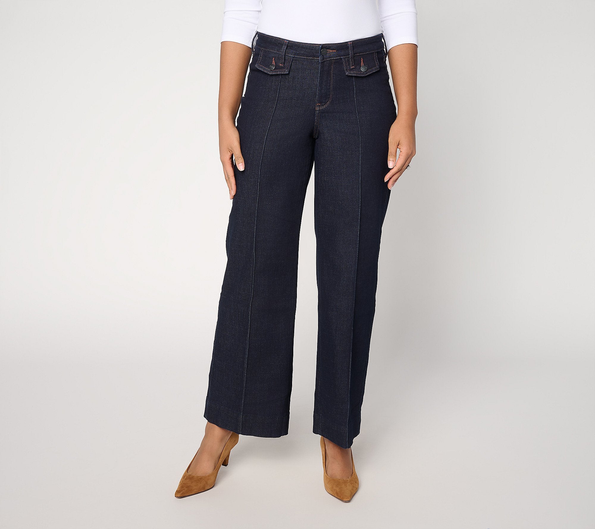 NYDJ Teresa Wide Leg Jeans with Front Seam