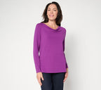 So Soft Jersey Long Sleeve Drape Neck Top