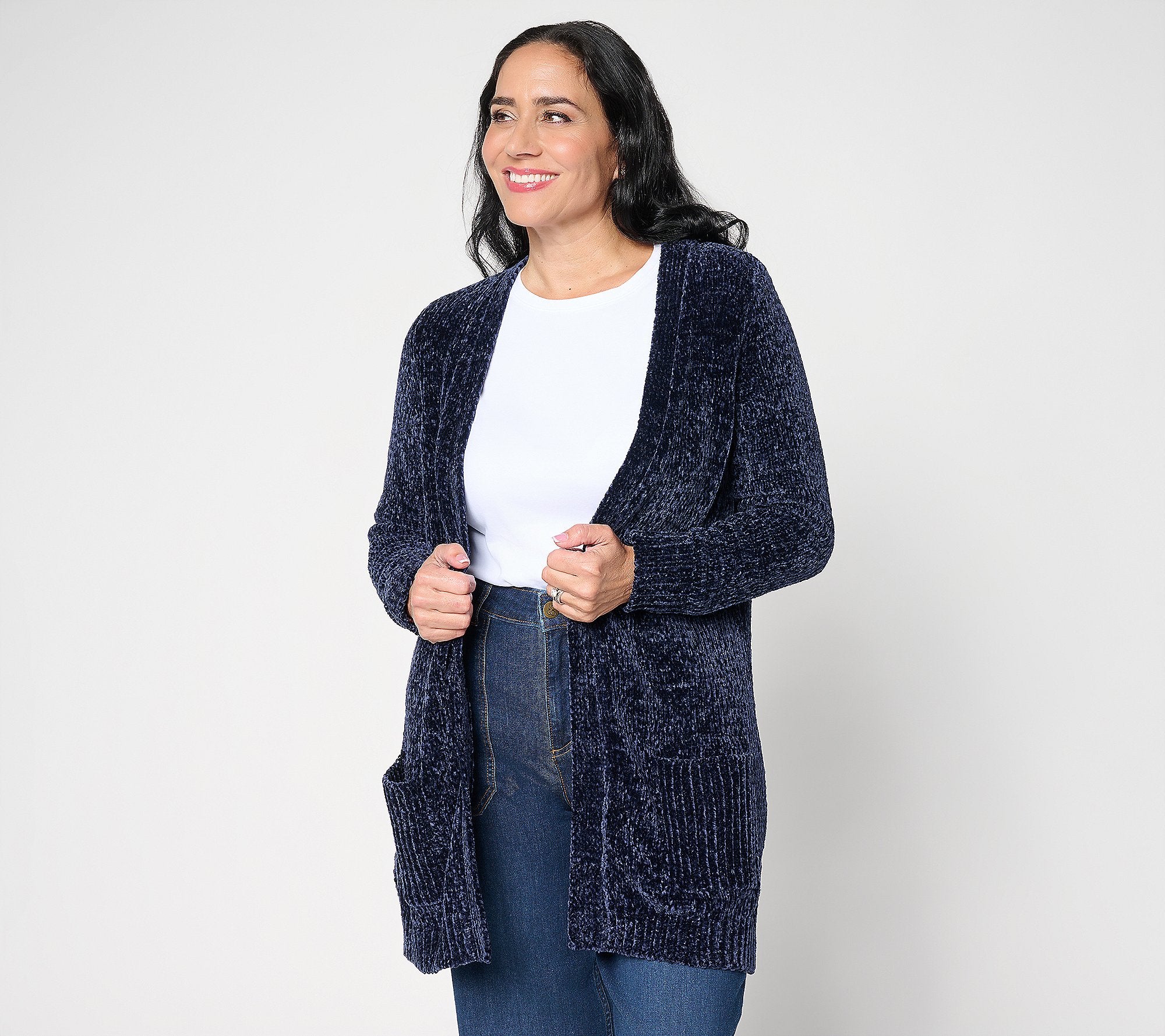 Chenille Open Front Cardigan
