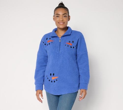 Sherpa Snowman Smiles Half Zip