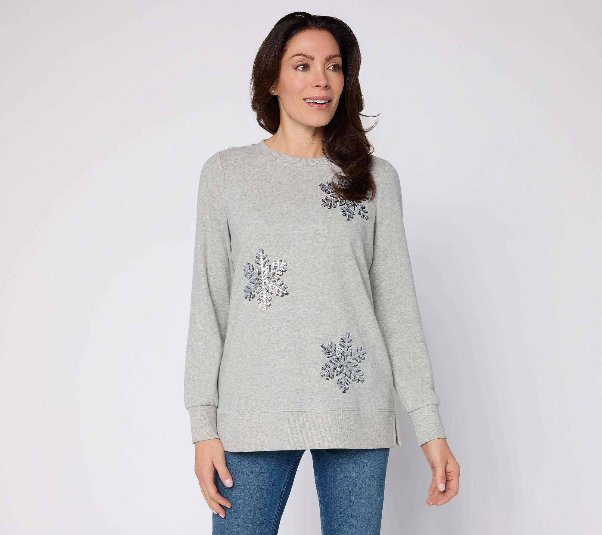 Jingle Belles by Kim Gravel Golden Girls Holiday Faux Sweater - Heather Grey