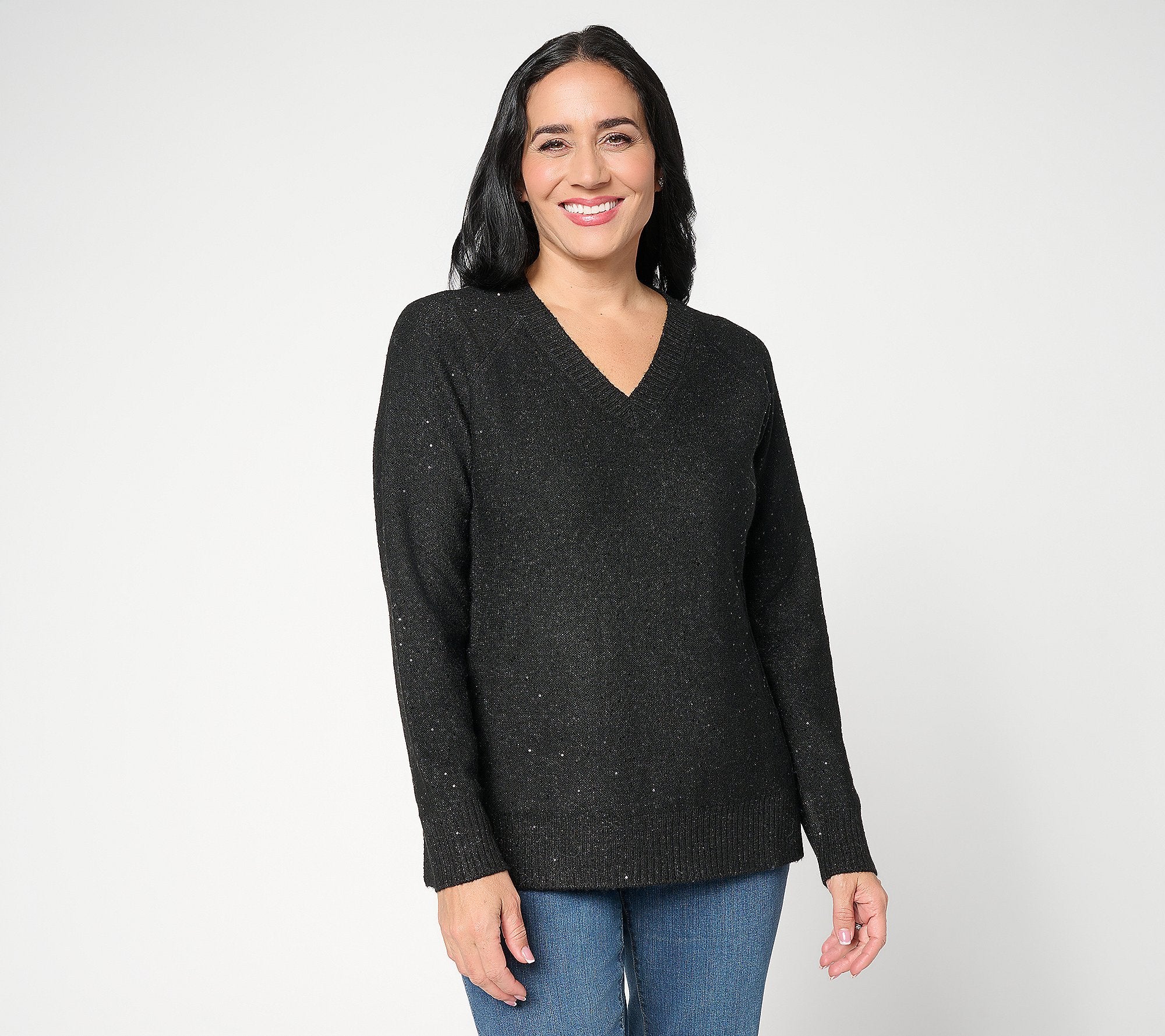 Sugarplum Sparkle V-Neck Sweater