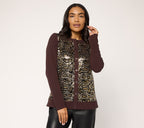 Animal Chic Sequin Cardigan
