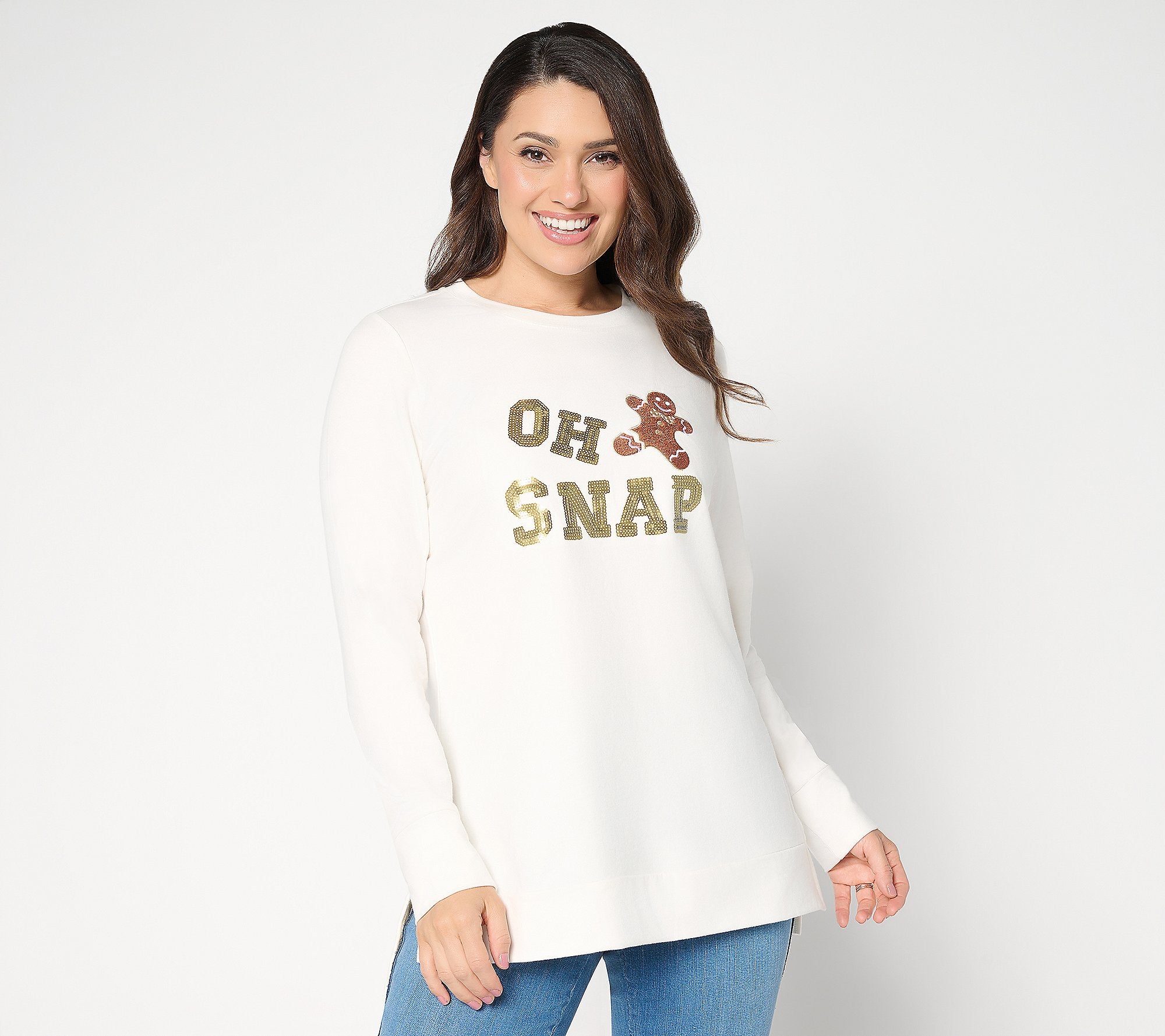 Oh Snap! Gingerbread Sequin Top
