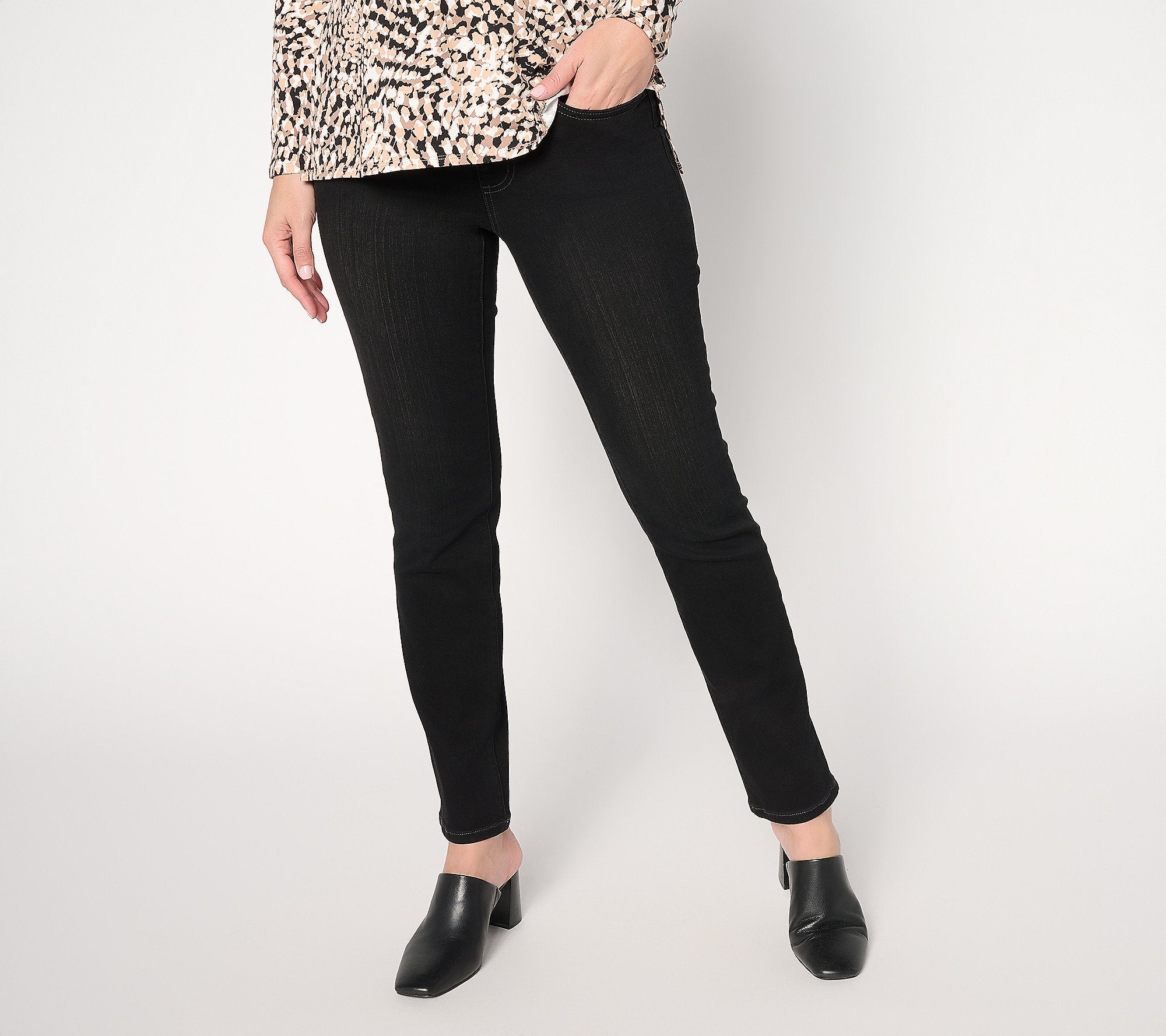 Satin Weave Straight Leg Jean
