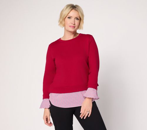 Weekend French Terry with Woven Combo Top
