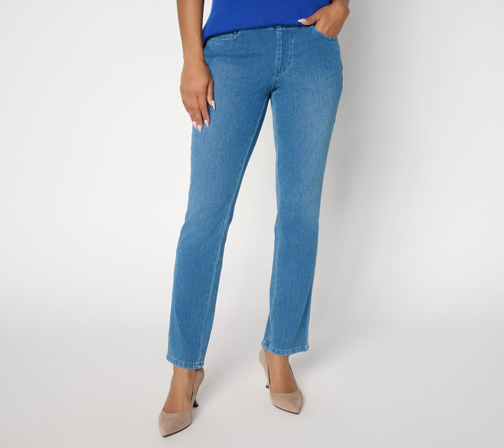 Flexibelle Straight-Leg BelleCurve Jean - Medium Wash