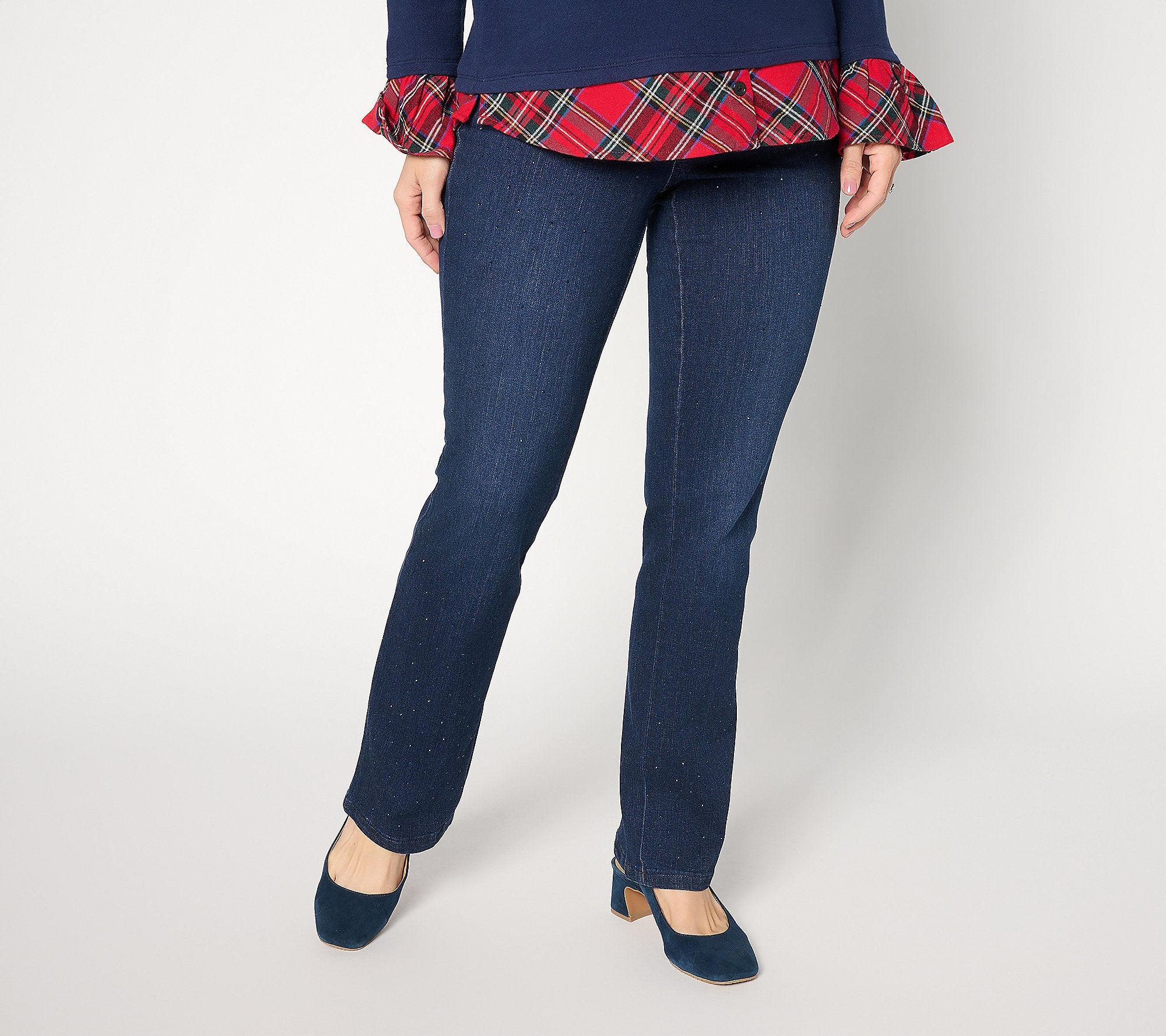 TripleLuxeTwill Tonal Twinkle Baby Boot Jean - Dark Indigo