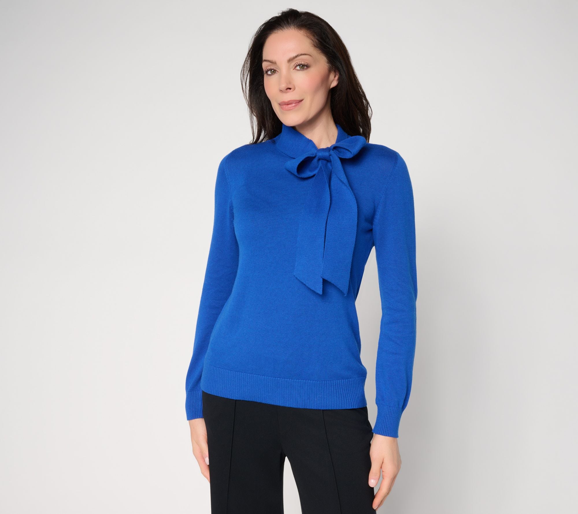 Bow Neck Sweater - Royal Blue