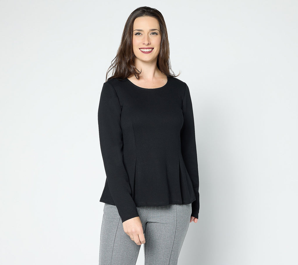 The Lenny Silky Ponte Fit & Flare Top