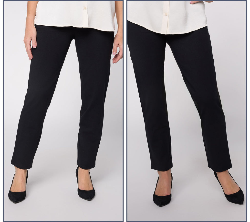Set of 2 86/14 Slim Leg Ankle Icon Pant - Black/Black
