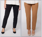 Set of 2 86/14 Slim Leg Ankle Icon Pant - Black/Chestnut