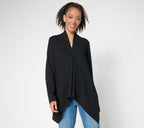 Essentials Heavenly Jersey Wrap Cardigan with Closure - Black