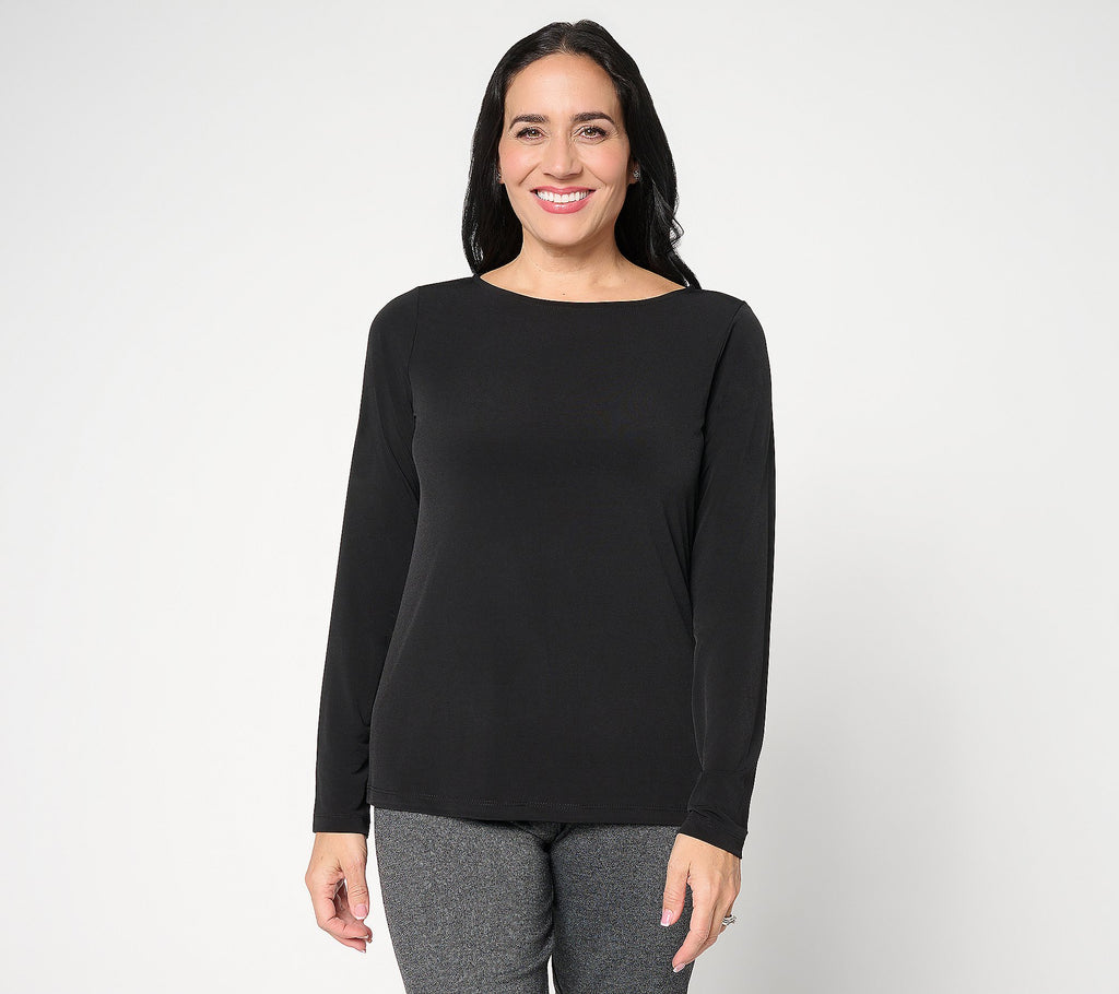 Essentials Liquid Knit Bateau Neck Top